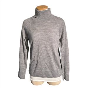 Pendleton 100% Merino Wool Gray Turtleneck Knit Sweater Size M